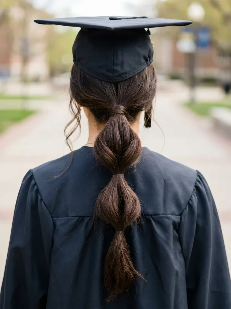 21 Graduation Hairstyles with Cap for Perfect Pics - Blush Fizz