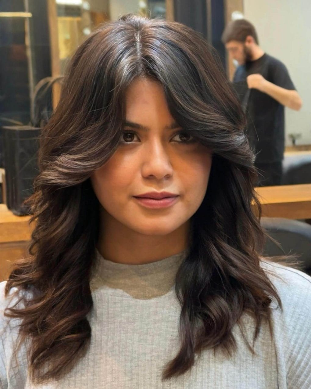 Shoulder Visual Idea — Medium Hair with Bangs