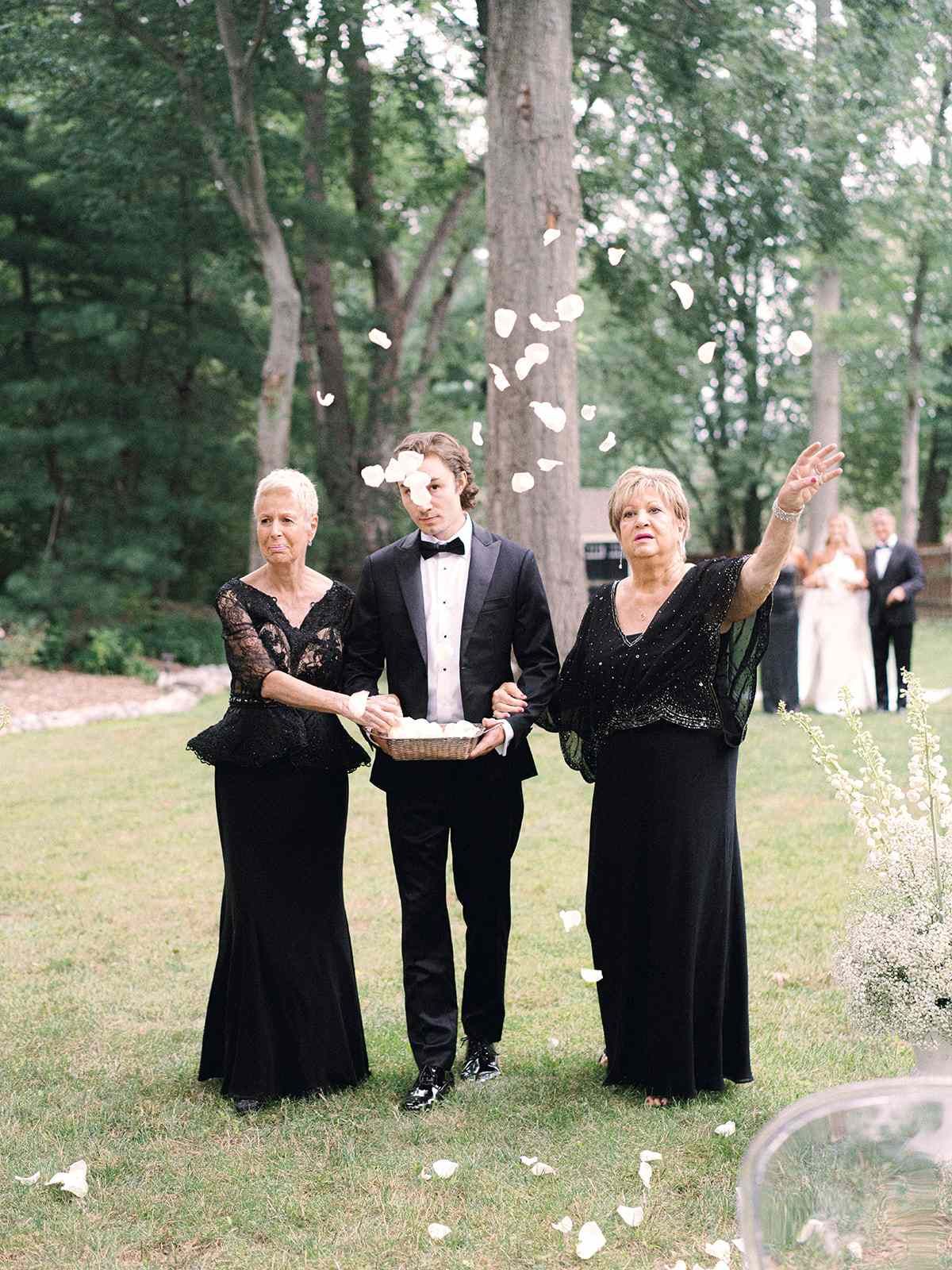 Chic Black Dresses with Lace and Embellished Overlays — Grandmother of the Bride Outfits