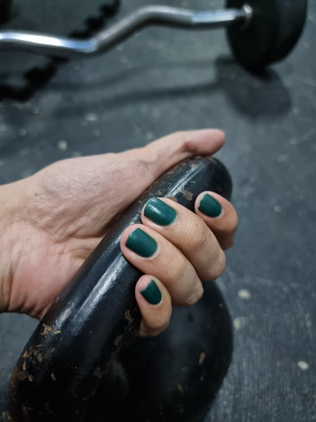 Deep Teal Rounded Square Nails Deep Teal Rounded Square Nails — Gym Nails