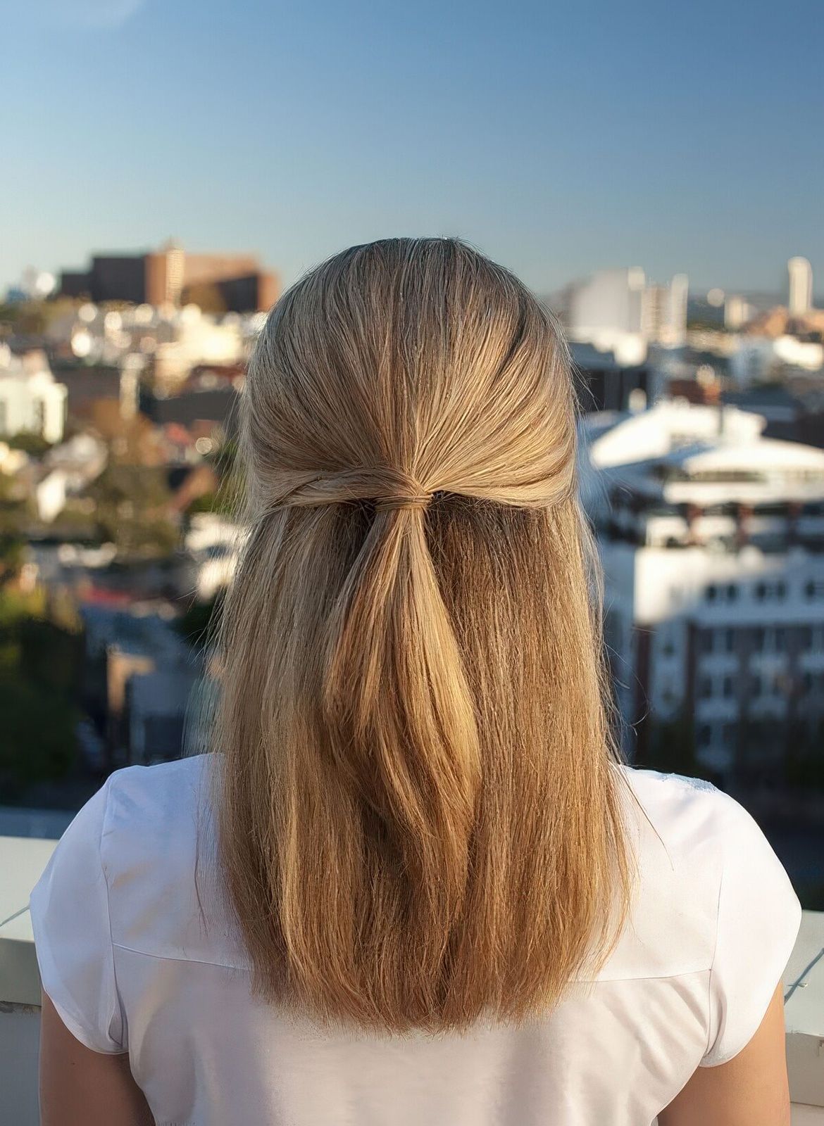 Shoulder Length Twist Half Up Shoulder Length Twist Half Up — Half Up Half Down Straight Hair