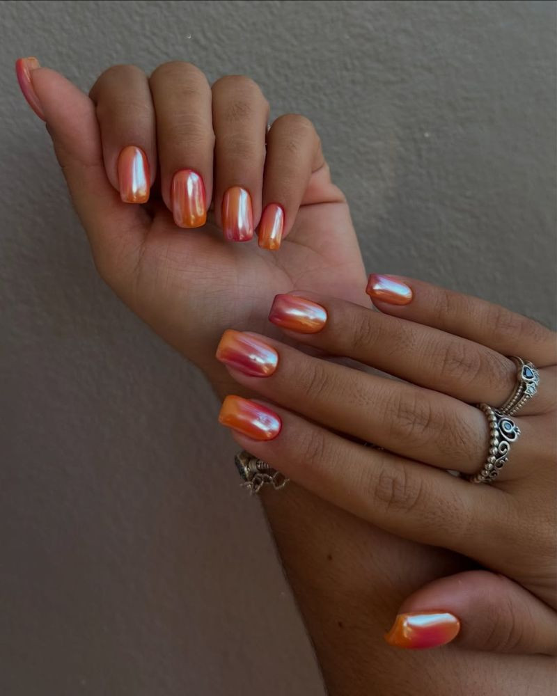Chrome Visual Idea Chrome Visual Idea — Sunset Nails