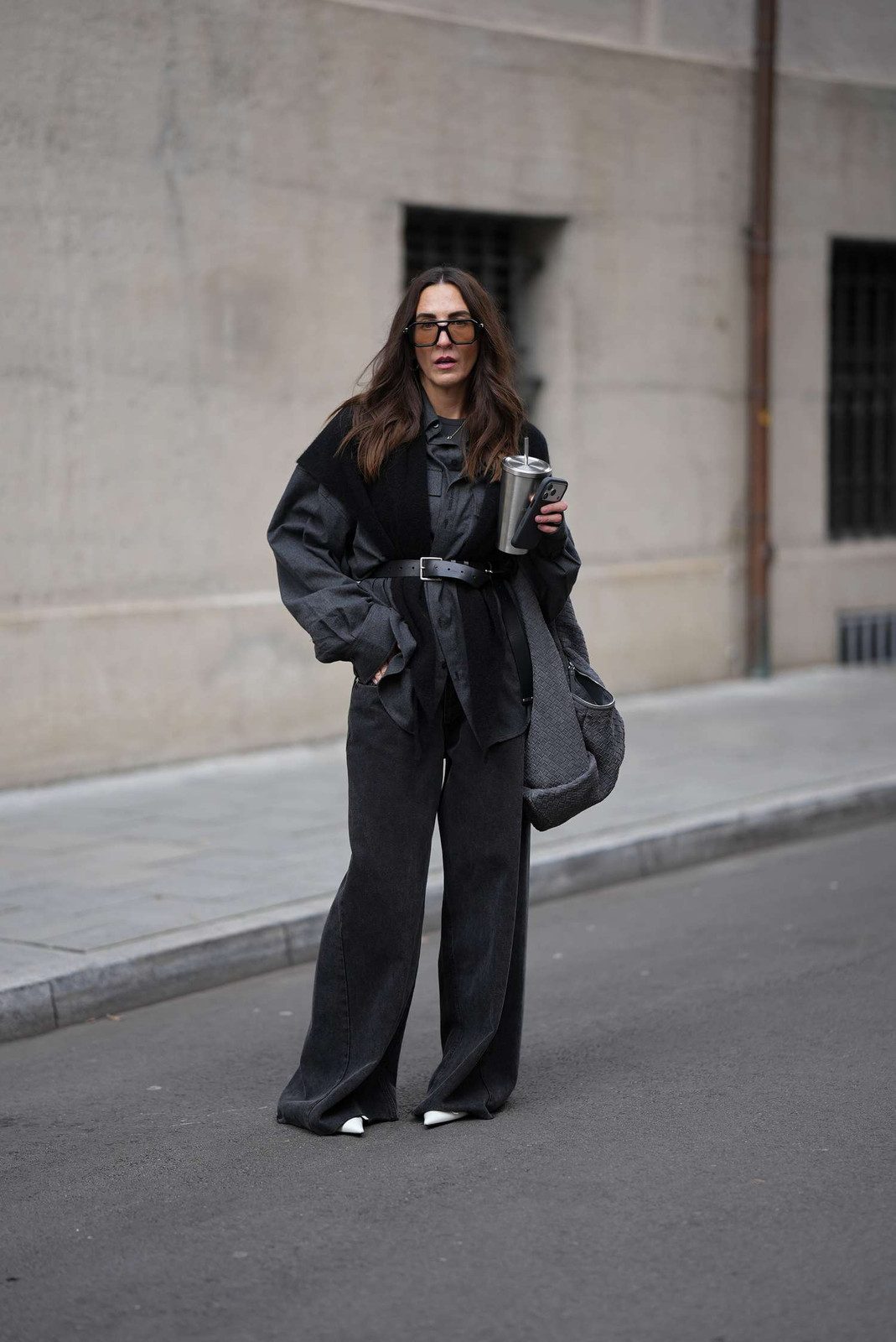 Monochromatic Comfort: Wide-Legged Layers — Outfits for Rectangle Shape