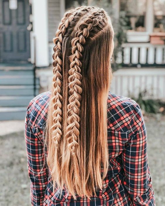 Multiple Detailed Dutch Braids