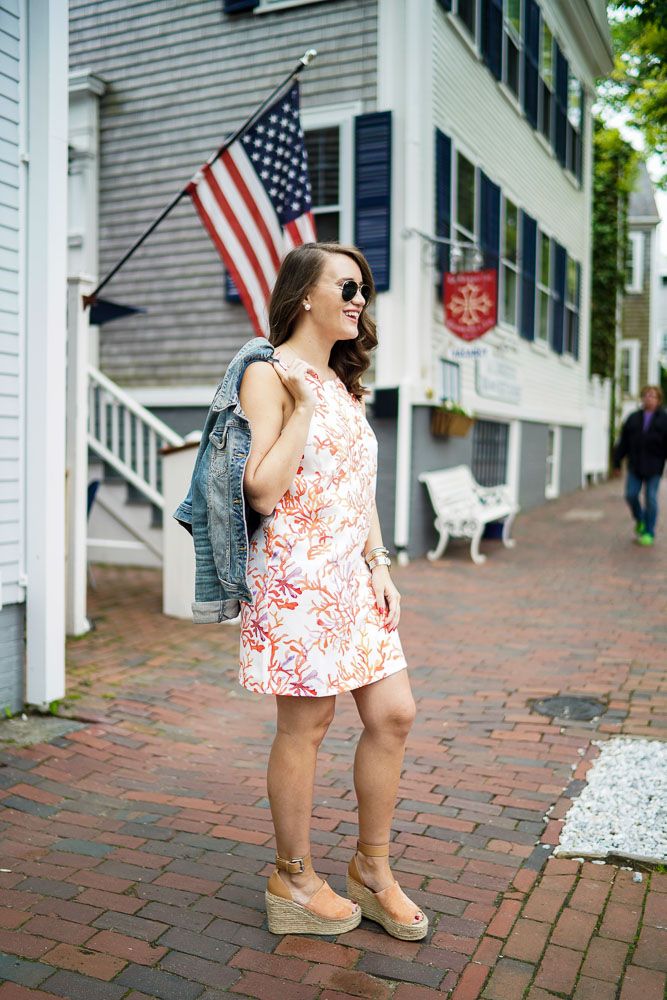 Striped Top and White Shorts on the Beach Striped Top and White Shorts on the Beach — Cape Cod Outfits