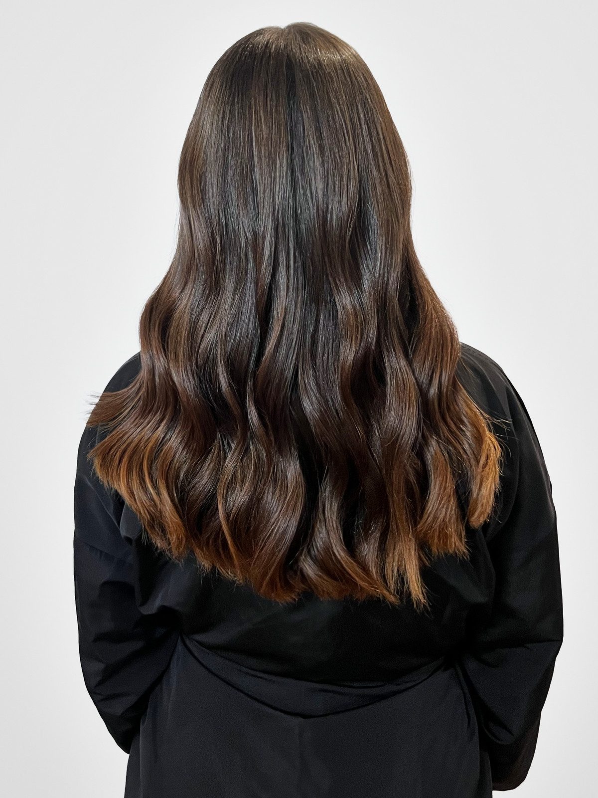 Mid-Back Waves With Reddish Ends — Brunette Hair Colors
