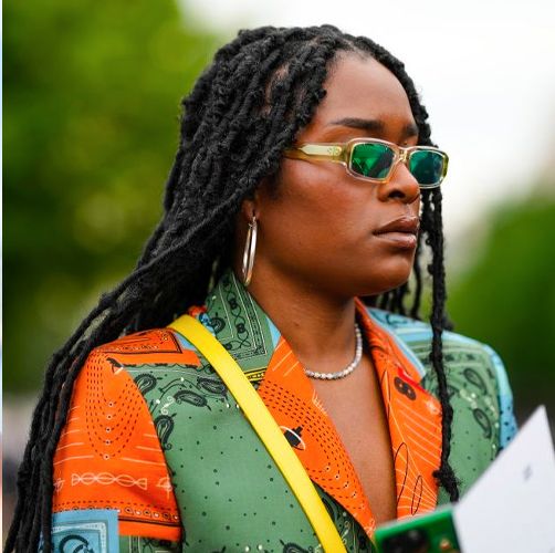 Layered Tousled Shoulder Length Faux Locs — The Texture Is Wavy Goddess Locs