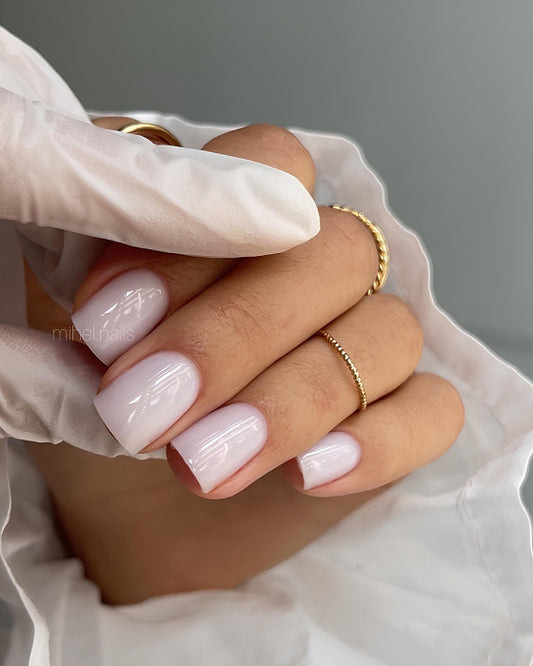 Glossy Milky Visual Idea Glossy Milky Visual Idea — Hard Gel Nails