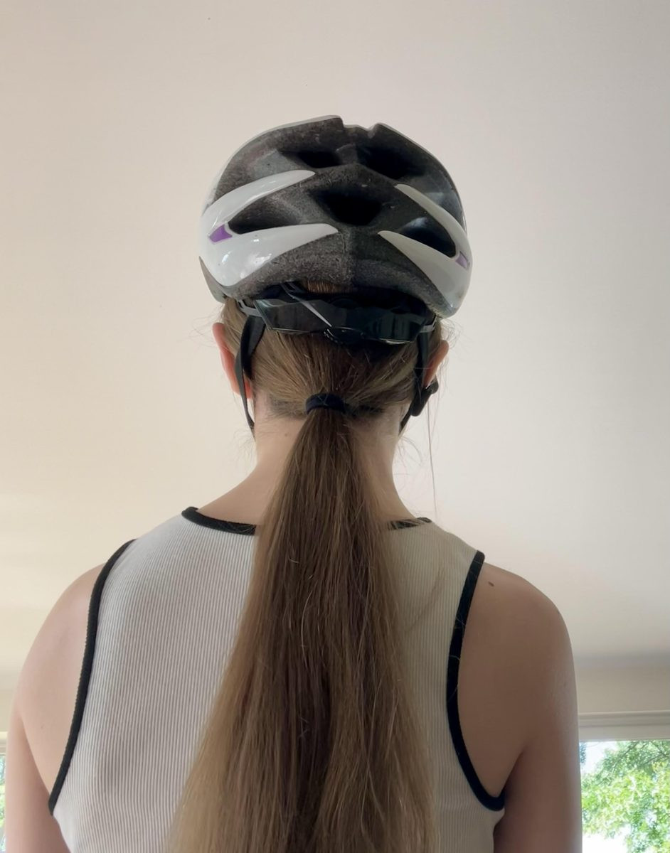 Chin-Length Bob Low Bun — Bike Helmet Hairstyles