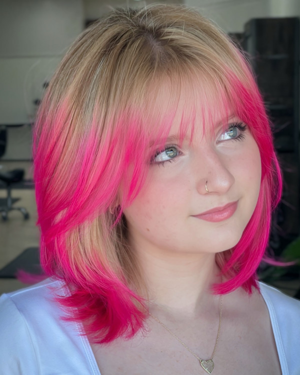 Shoulder-Length Visual Idea Shoulder-Length Visual Idea — Dip Dye Hair
