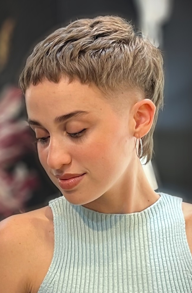Light Brown Pixie With Undercut — Hairstyles for Growing Out a Pixie