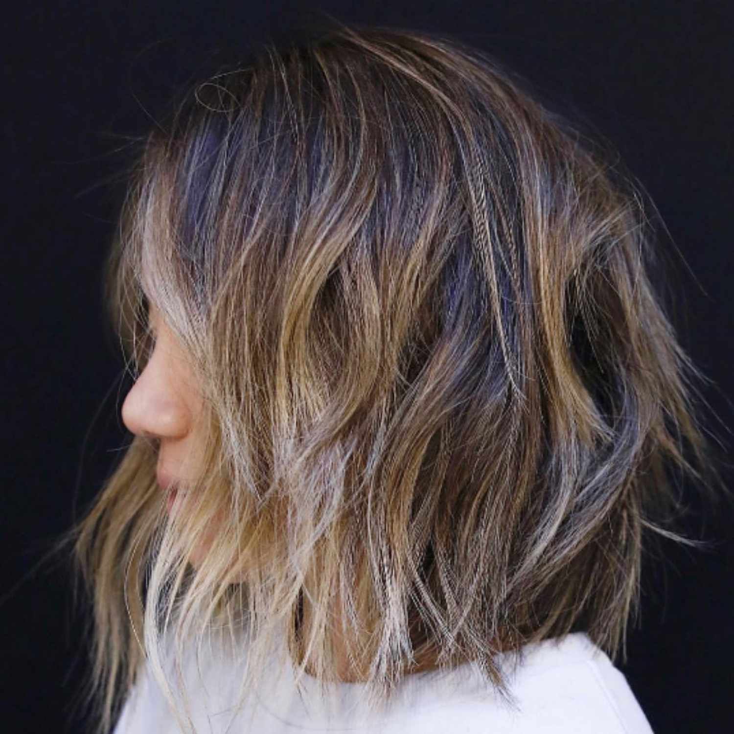 Ash Brown With Blonde and Grey Highlights Ash Brown With Blonde and Grey Highlights — Hair Color for Cool Skin Tone