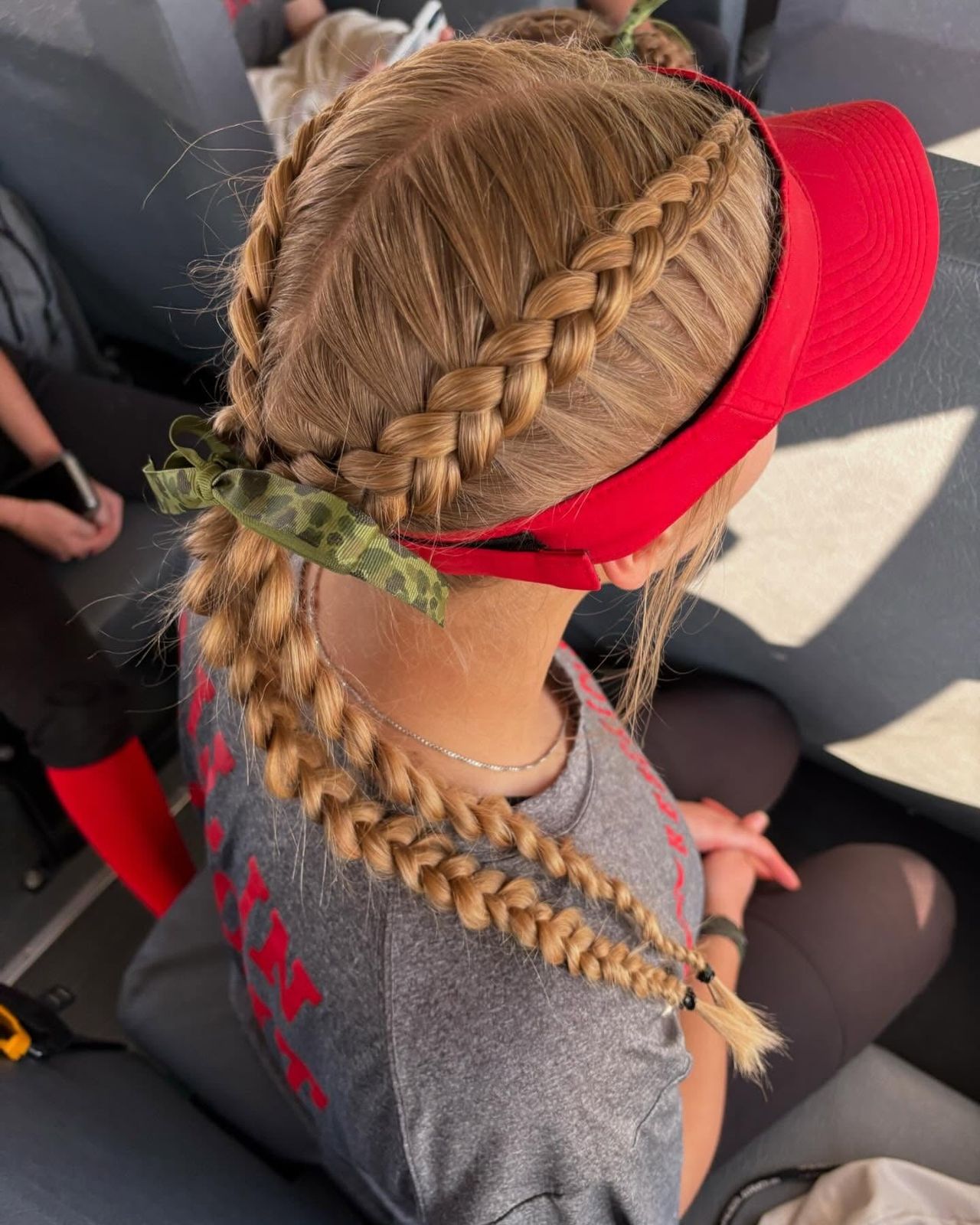 Ash Blonde Braided Headband Into Pigtails Ash Blonde Braided Headband Into Pigtails — Softball Hairstyles