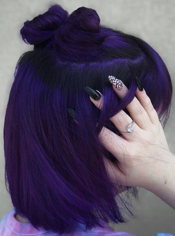 Chin Visual Idea — Purple Hair
