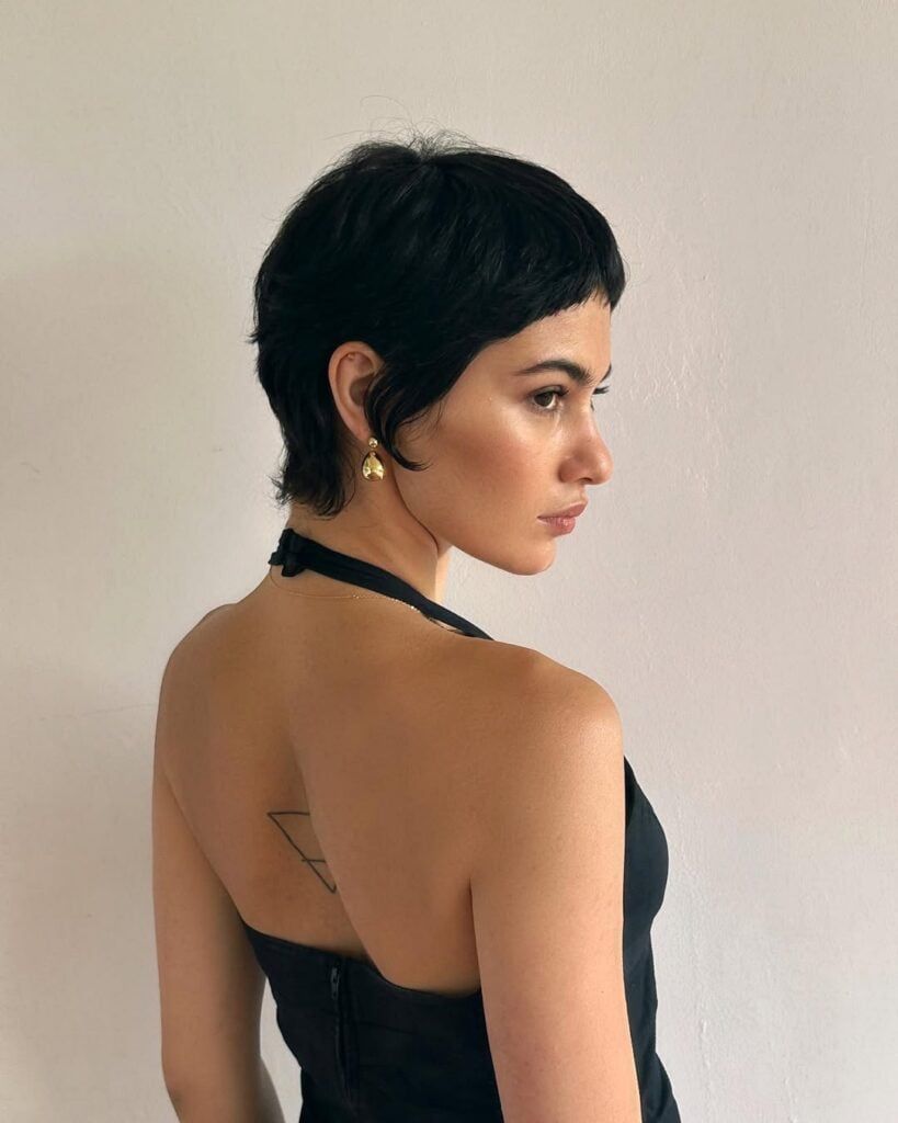 Wavy Black Pixie With Soft Texture — Pixie Haircuts