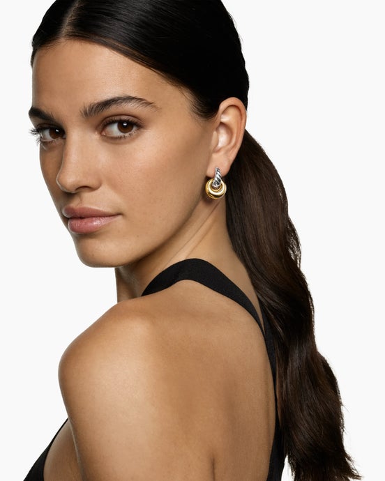 Two-Tone Hoops for an Evening Ensemble — Hoop Earrings