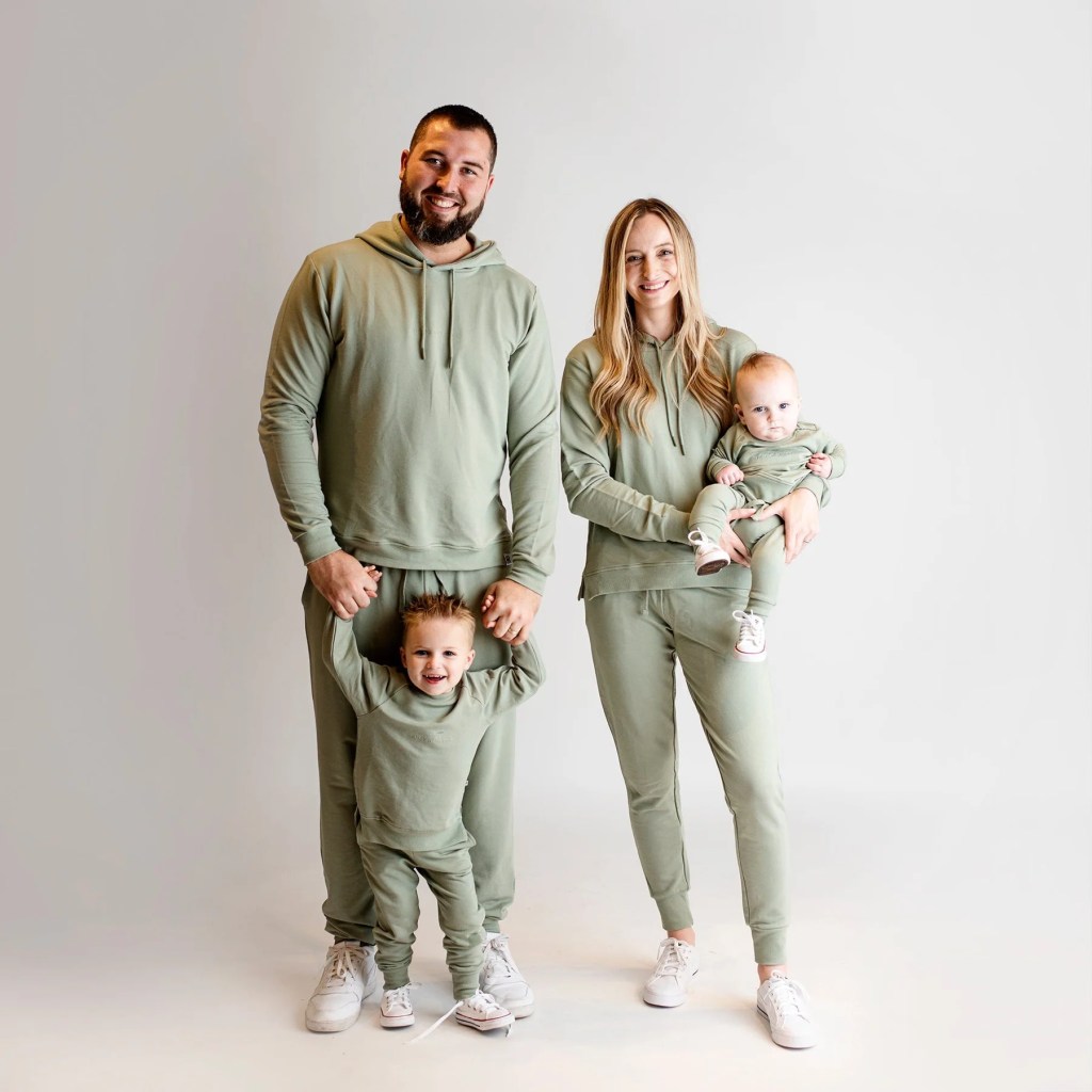 Sage Green Comfort: Matching Athleisure Family Sets — Matching Family Outfits