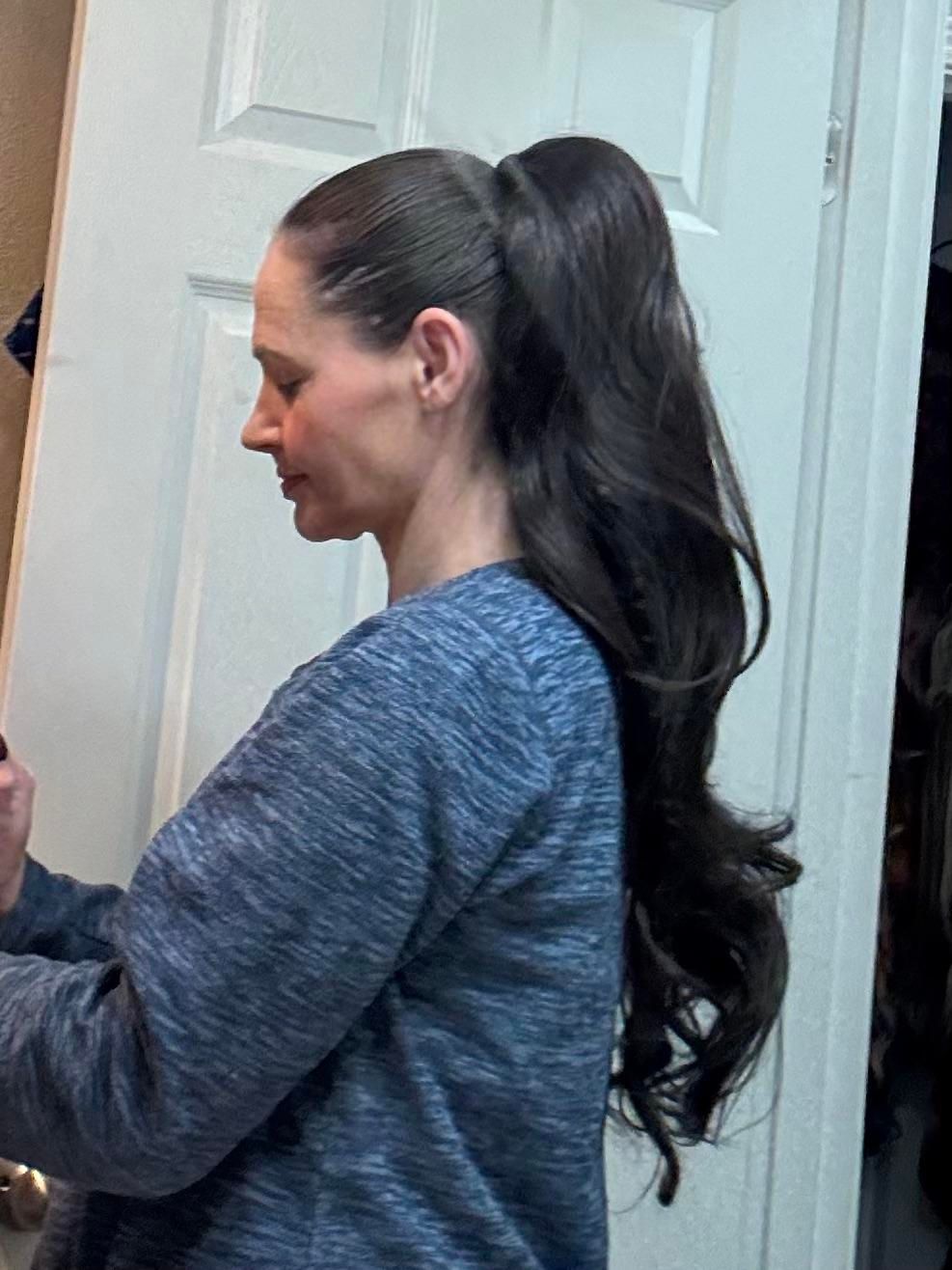 Long Layers Visual Idea — Ponytail with Extensions