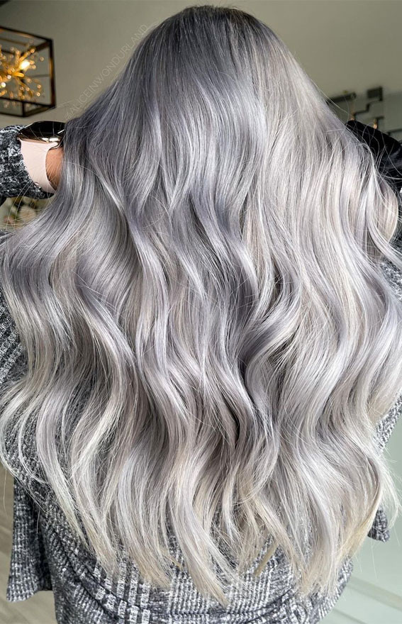 Mid-Back Visual Idea — Silver Hair