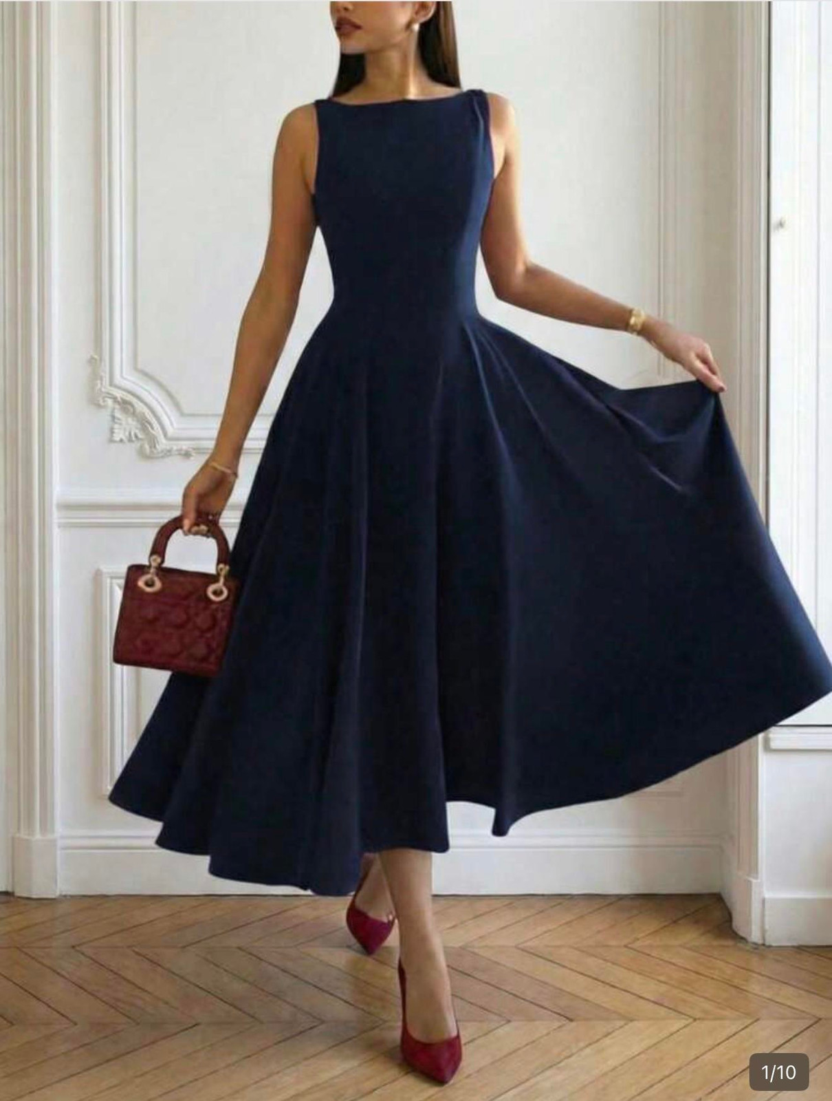 Navy Sleeveless Dress Outfit Idea — Business Formal Outfits