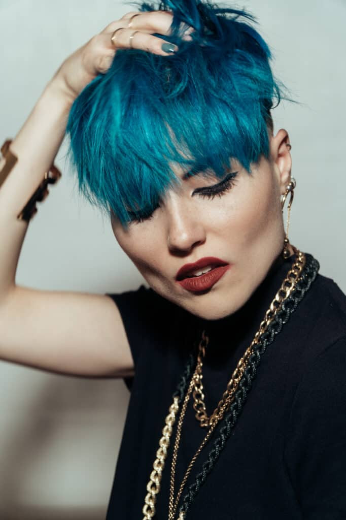 Short Visual Idea Short Visual Idea — Blue Hair