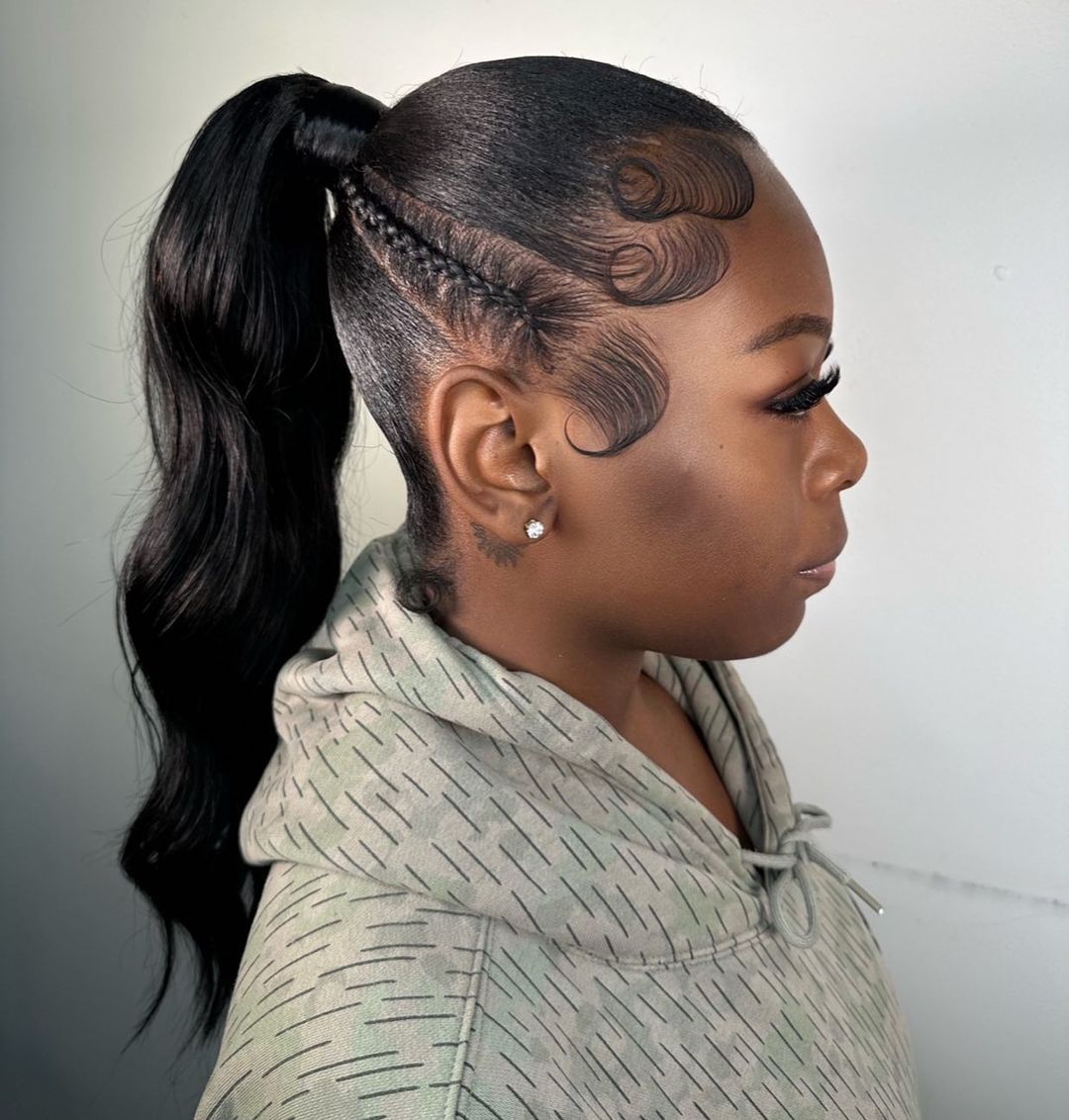 Braids and Waves Ponytail — Natural Hair Ponytail