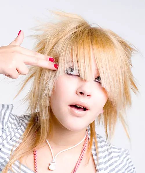 Chin Length Visual Idea — Emo Hair