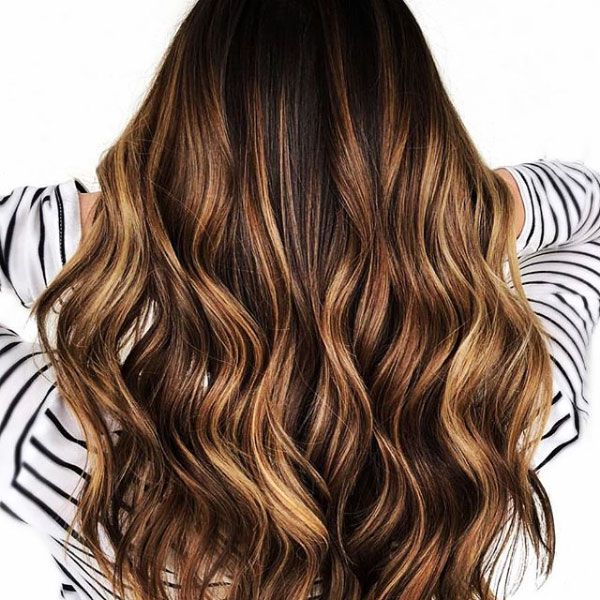 Thick Wavy Balayage Blend — Caramel Balayage