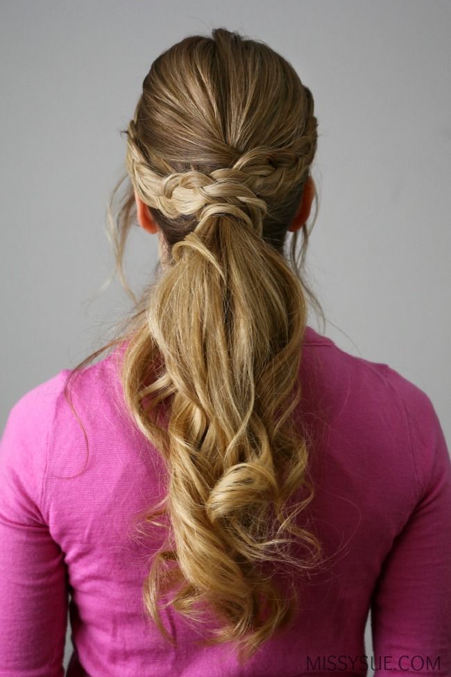 Honey Blonde Braided Wrap Ponytail — Wrap Around Ponytail