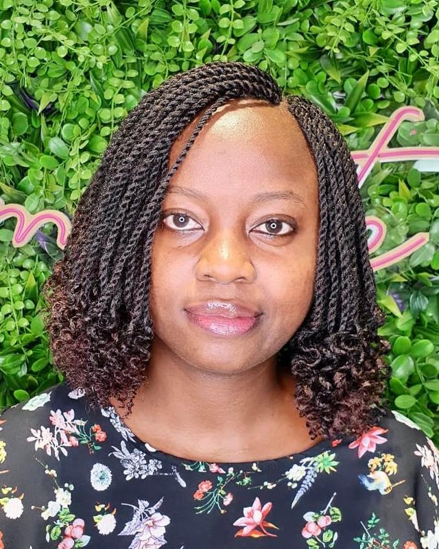 Dark Brown Bob with Curled Ends — Two Strand Twists