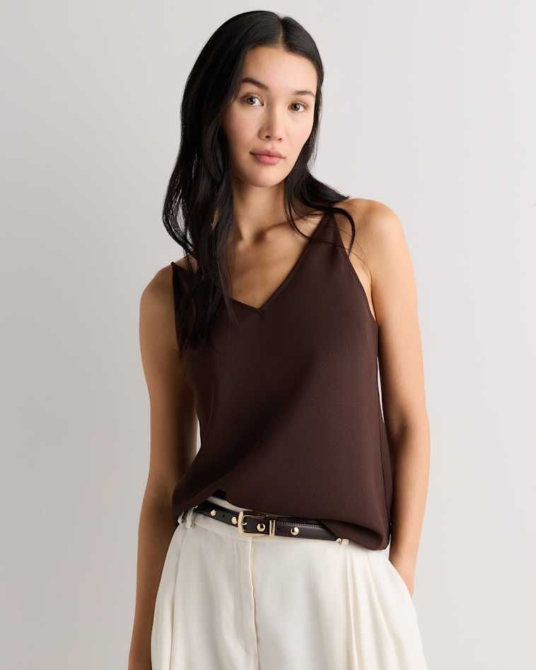Luxurious Silk Camisole with Wide-Leg Trousers — Tank Tops