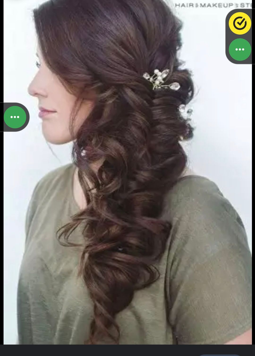 Side Swept Visual Idea — Baby Shower Hairstyles