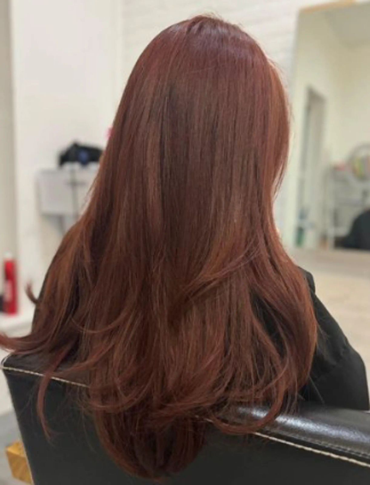 Natural Reddish-Brown Blowout Natural Reddish-Brown Blowout — Red Brown Hair