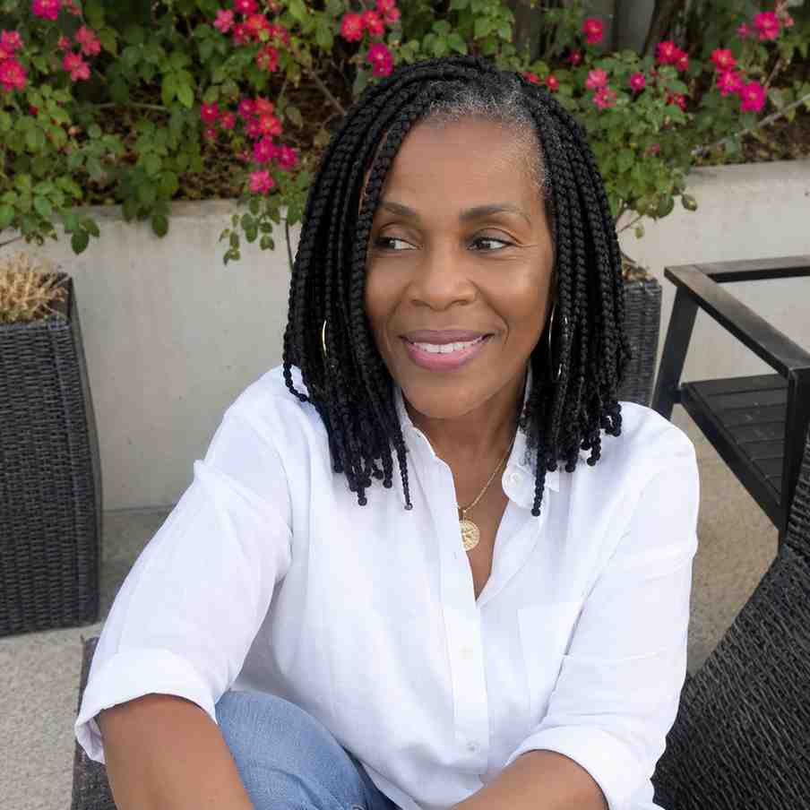 Shoulder Length Black Box Braids — Natural Hairstyles Over 50
