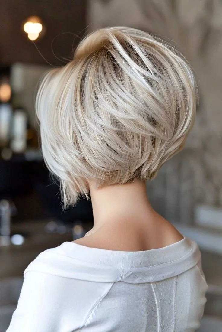 Stacked Ash Blonde Bob for Volume — Hairstyles for Thin Hair