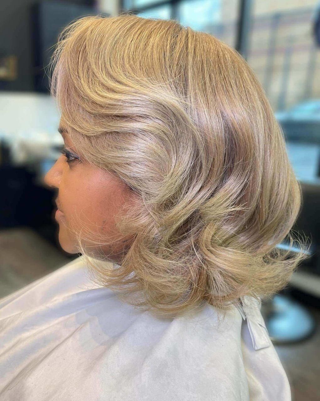 Ash Blonde Bob With Shine Ash Blonde Bob With Shine — Silk Press Bob