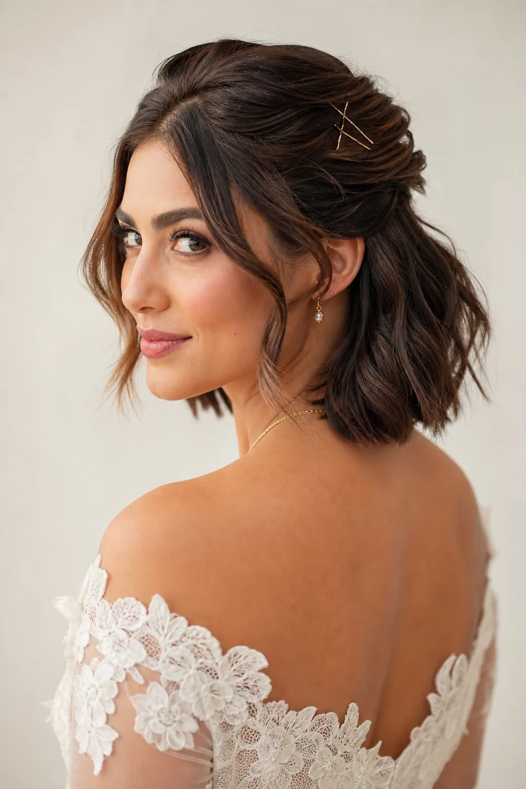Textured Bob Half Up Half Down Textured Bob Half Up Half Down — Wedding Hairstyles