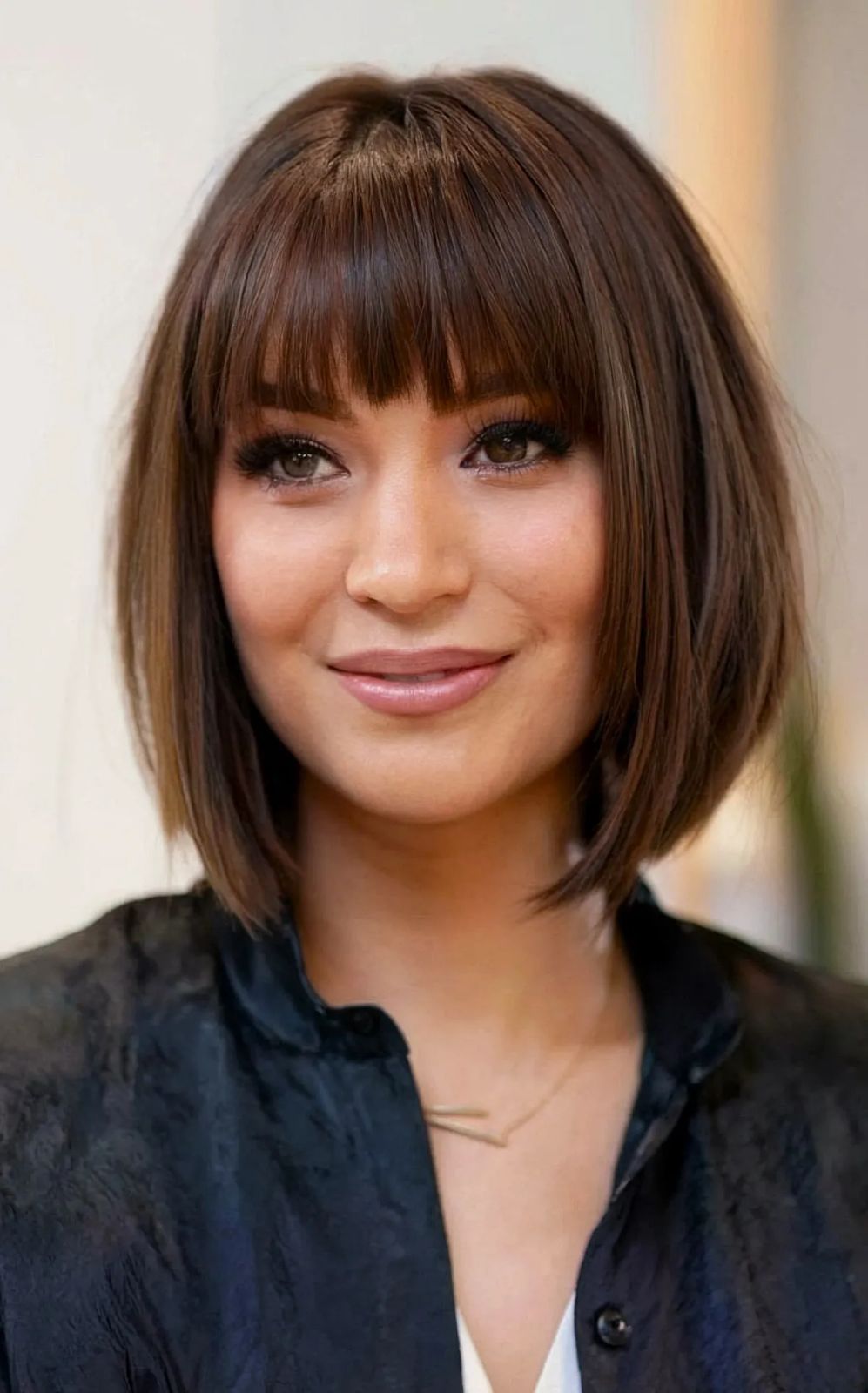Bold Blunt Bob With Blunt Bangs Bold Blunt Bob With Blunt Bangs