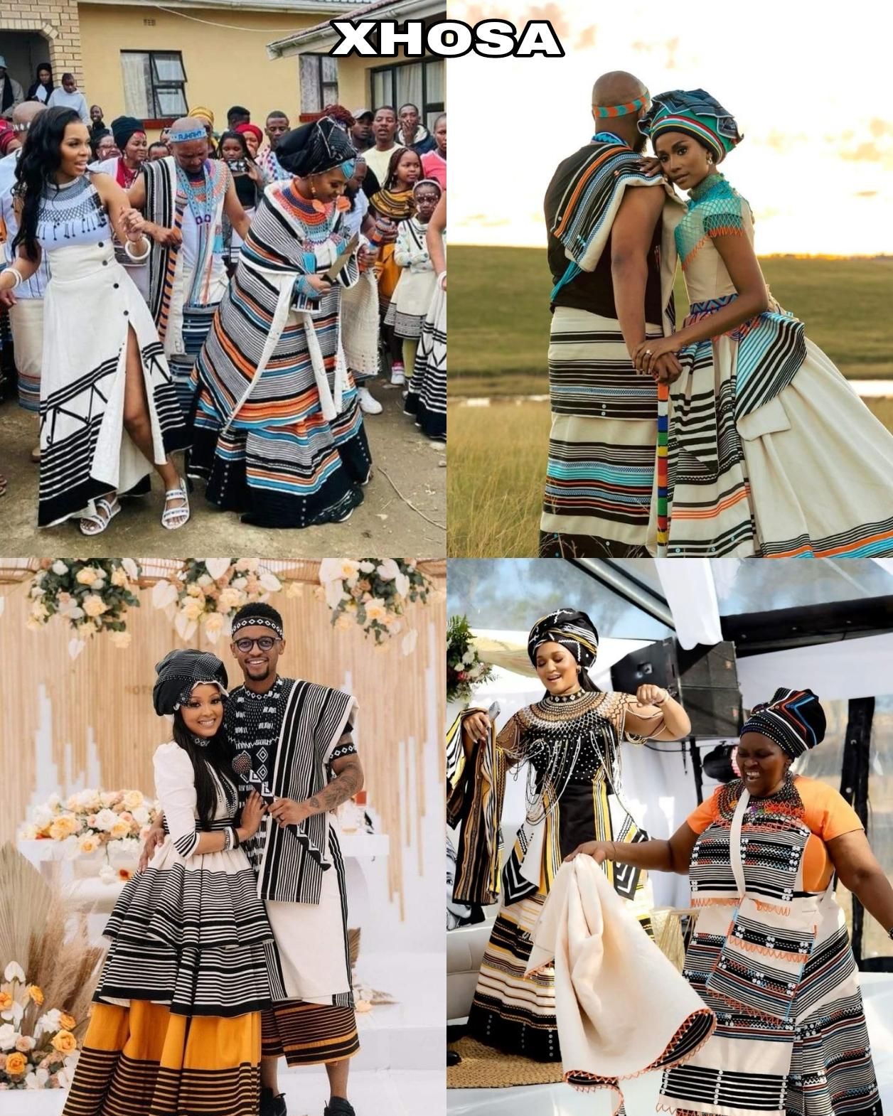 Traditional Striped Attire With Beadwork Traditional Striped Attire With Beadwork — Afrocentric Outfits