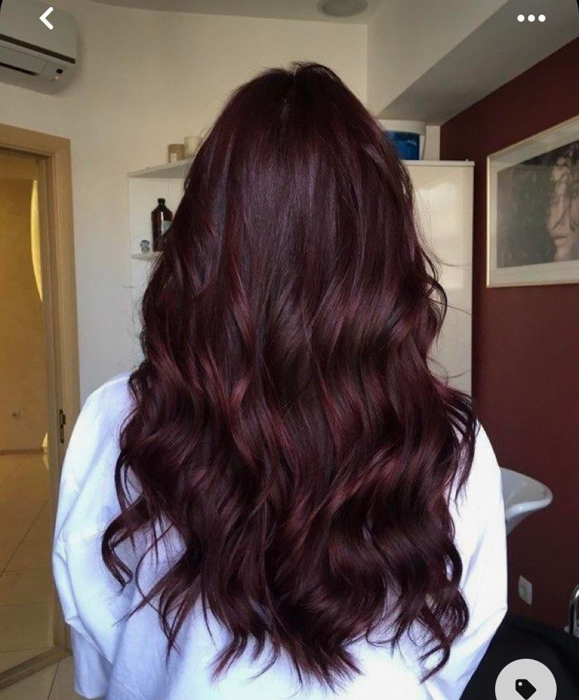 Uniform Deep Maroon Mid-Back Waves Uniform Deep Maroon Mid-Back Waves — Maroon Hair