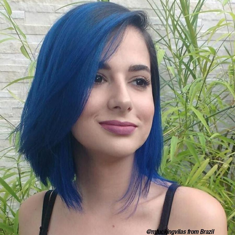 Collarbone-Length Visual Idea Collarbone-Length Visual Idea — Blue Hair