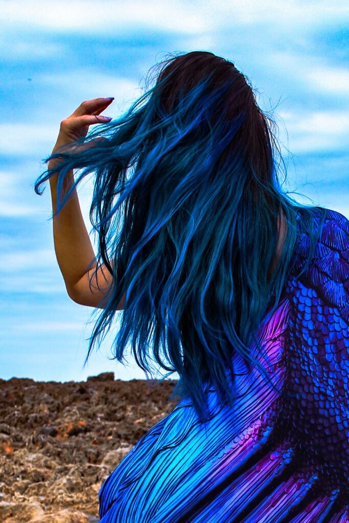 Deep Blue and Teal Flow Deep Blue and Teal Flow — Mermaid Hair