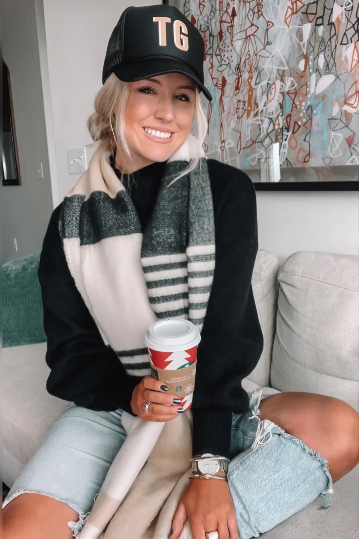 Cozy Trucker Hat with Long-Sleeve Top and Scarf Cozy Trucker Hat with Long-Sleeve Top and Scarf — Trucker Hat Outfits