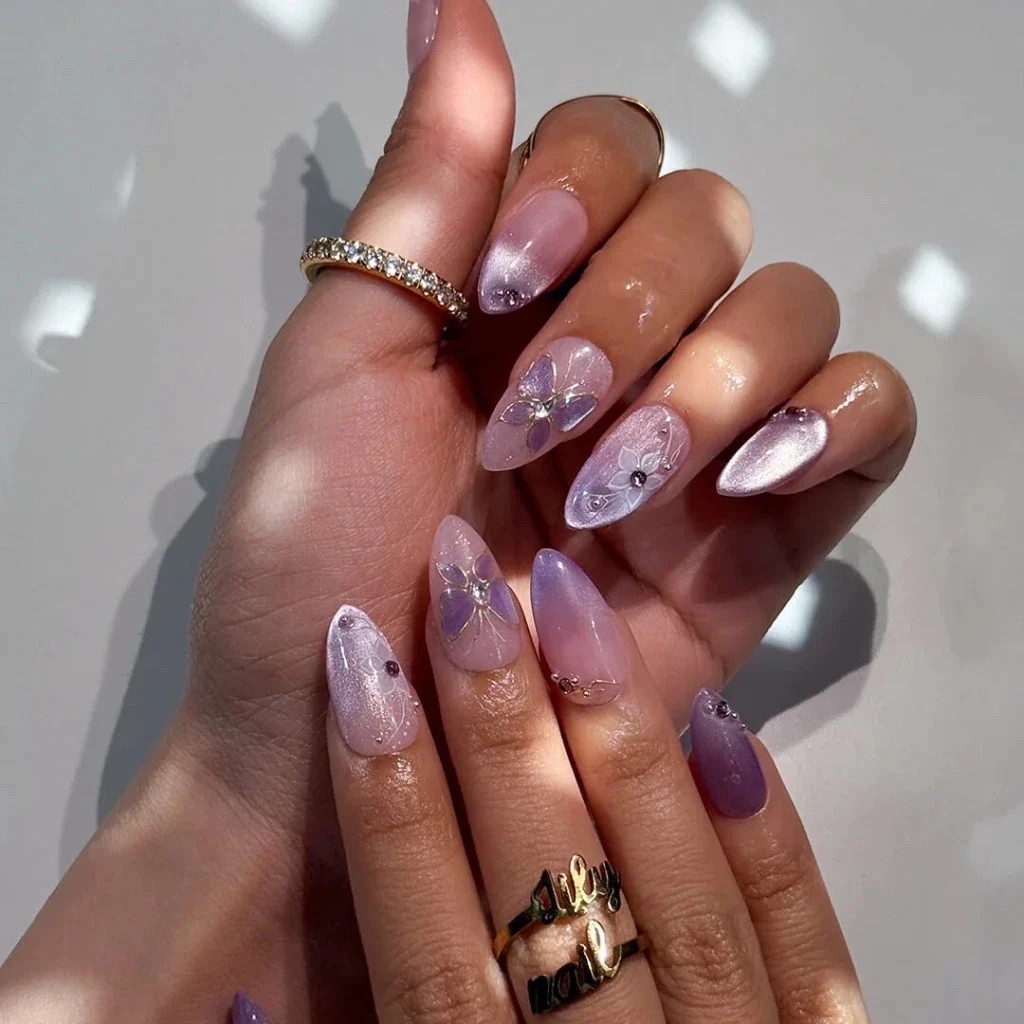3D Butterfly Charms Lavender Pink Shimmer 3D Butterfly Charms Lavender Pink Shimmer — Butterfly Nails