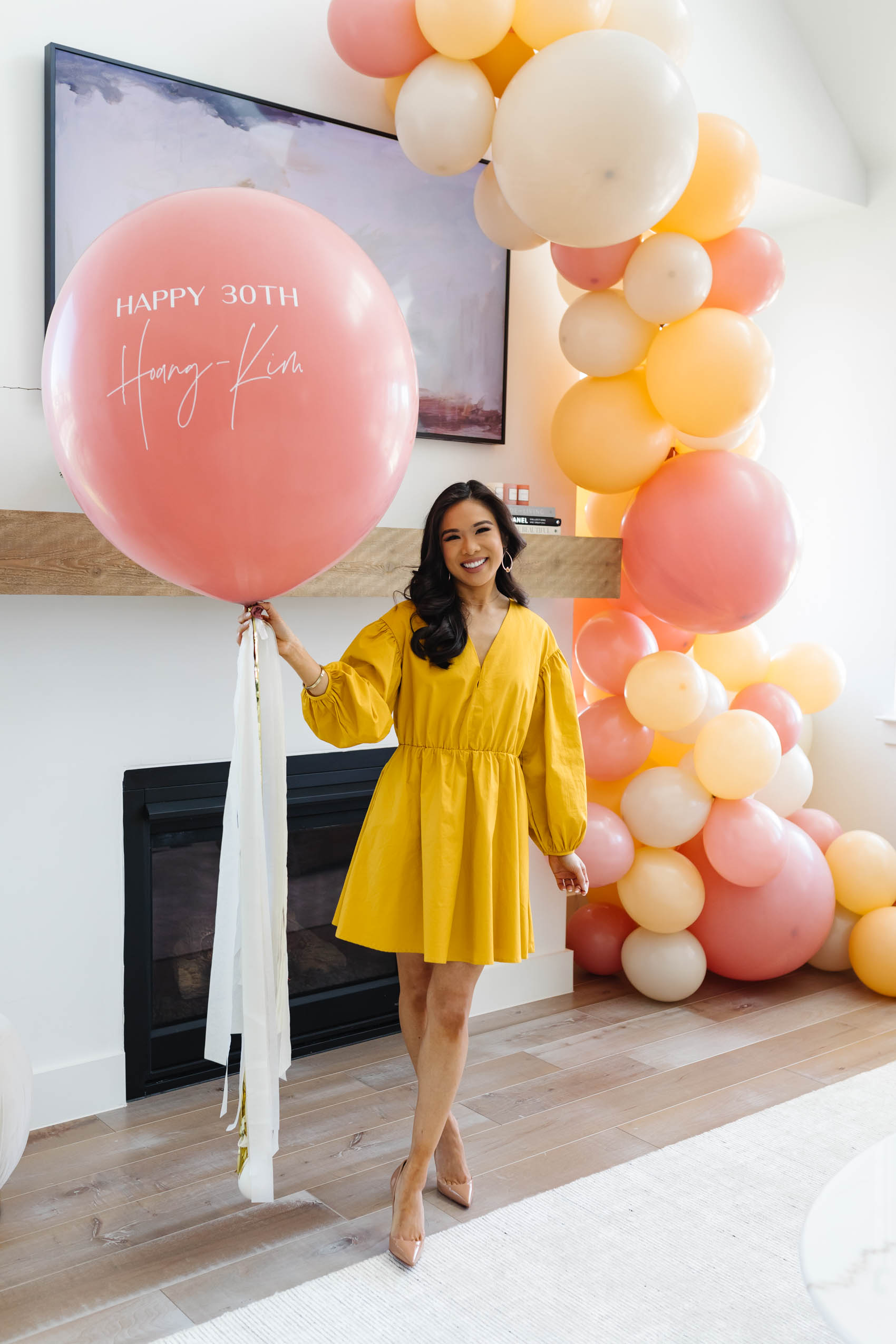 Vibrant Mustard Yellow Fit-and-Flare Mini Dress — 30th Birthday Outfits