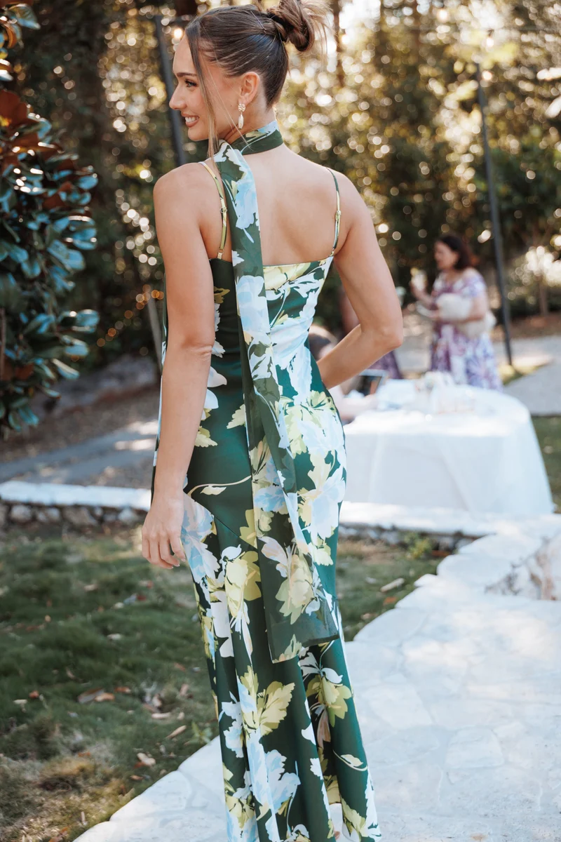Vibrant Floral Satin Maxi Dress for a Summer Wedding Guest — Wedding Guest Dresses