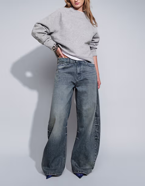 Wide-Leg Mom Jeans with a Graphic Sweatshirt Wide-Leg Mom Jeans with a Graphic Sweatshirt