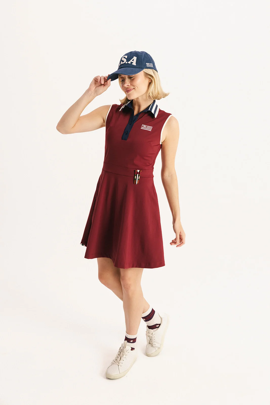 Maroon Jordan Polo Dress for Sporty Casual Wear Jordan Outfits