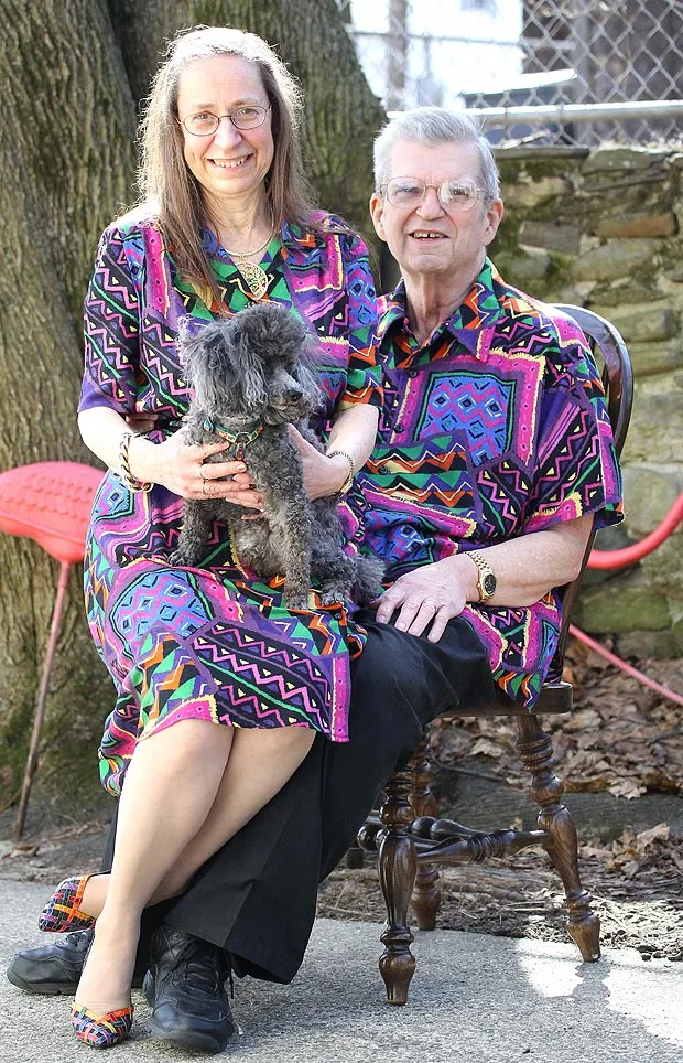 Retro Vibes with Bold Geometric Print Matching Sets — Matching Couple Outfits