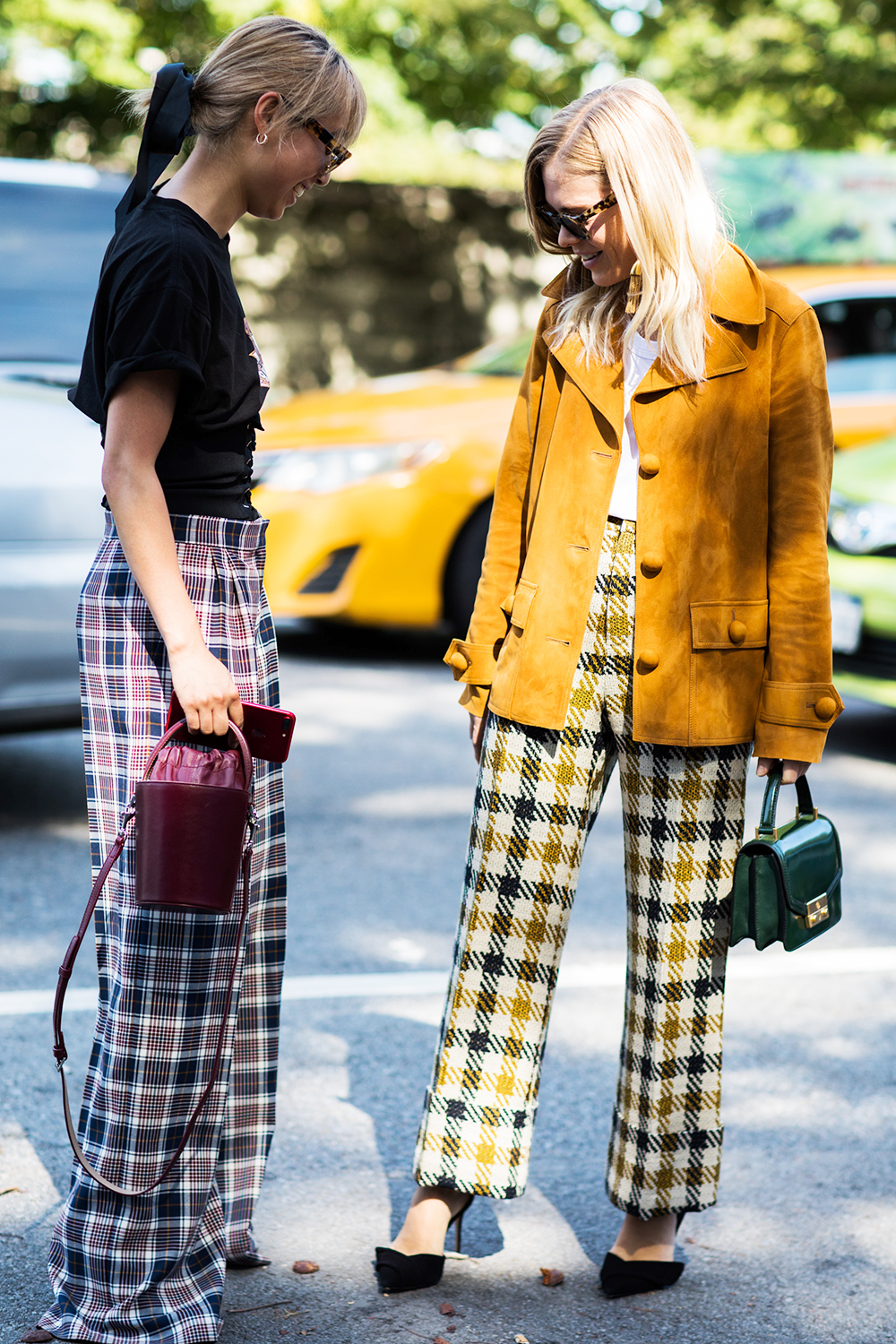 Pattern Play: Matching Plaid Trousers for Street Style Pattern Play: Matching Plaid Trousers for Street Style — Best Friend Matching Outfits